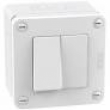 SCATOLA IP40 + INTERRUTTORE 2 MODULI WHITE MATIXGO - BTICINO 28402W1 product photo