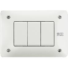 Matix - placca+supp 3 posti bianca anti-rimozione - BTICINO AM4803WAR product photo