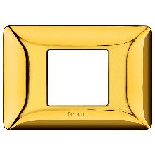 matix - placca 2 posti centrati oro lucido - BTICINO AM4819GOR product photo