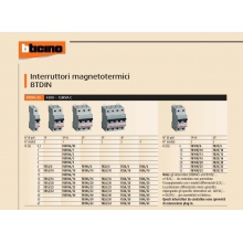 INTERRUTTORE MAGNETOTERMICO 1P+N 50A C 4.5KA 2M BTDIN45 - BTICINO F81NA/50 product photo