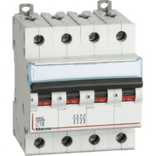 INTERRUTTORE MAGNETOTERMICO 4P CURVA C 10A 6KA BTDIN60 - BTICINO FN84C10 product photo