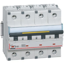 INTERRUTTORE MAGNETOTERMICO 4P CURVA D 100A 16KA BTDIN 160 - BTICINO FT84D100 product photo