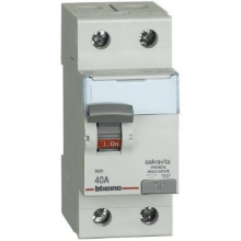 INTERRUTTORE DIFFERENZIALE PURO AC 2P 40A 30MA BTDIN - BTICINO G723AC40 product photo