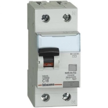 INTERRUTTORE MAGNETOTERMICO DIFFERENZIALE AC 1P+N 16A 4,5KA 30MA BTDIN45 - BTICINO GA8813AC16 product photo