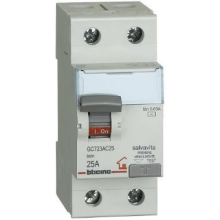INTERRUTTORE DIFFERENZIALE PURO AC 2P 40A 30MA BTDIN-RS - BTICINO GC723AC40 product photo