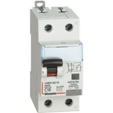 INTERRUTTORE MAGNETOTERMICO DIFFERENZIALE AC 1P+N 16A 6KA 30MA BTDIN60 - BTICINO GN8813AC16 product photo