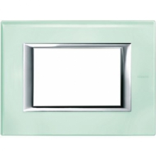 PLACCA 3P VETRO KRISTALL AXOLUTE - BTICINO HA4803VKA product photo