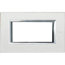 AXOLUTE - PLACCA 4P ARGENTO - BTICINO HA4804SAN - BTICINO HA4804SAN product photo