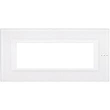 AXOLUTE PLACCA 6P VETRO BIANCO - BTICINO HA4806VBB - BTICINO HA4806VBB product photo