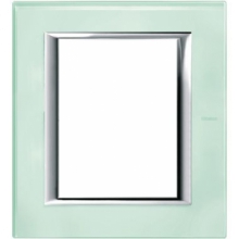 PLACCA RETTANGOLARE 3+3P VETRO KRISTALL VETRO AXOLUTE - BTICINO HA4826VKA product photo