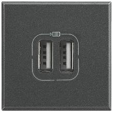 AXOLUTE - CARICATORE USB 2P 2400MA 5V ANT - BTICINO HS4285C2 - BTICINO HS4285C2 product photo