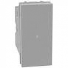 INTERRUTTORE ASSIALE 1P 10 AX 1 MODULO 250VAC ILLUMINABILE GRIGIO SERIE MATIXGO - BTICINO JG4051 product photo