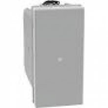 INVERTITORE ASSIALE 1P 10AX 1 MODULO BLU GRIGIO CON LED SERIE MATIXGO - BTICINO JG4054LB product photo