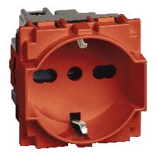 LIVING NOW PRESA UNEL E BIPASSO 16A ROSSA - BTICINO KR4140A16 product photo