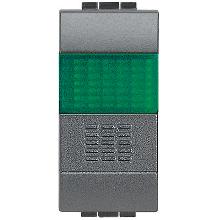 LIVING INTERNATIONAL PULSANTE NO + PORTALAMP VERDE - BTICINO L4038V product photo