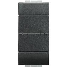 LIVING LIGHT PULSANTE ASSIALE 1P NO 10A 1M ANTRACITE L4055N - BTICINO L4055N product photo