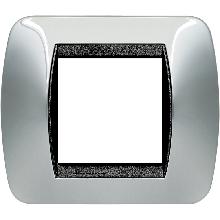 LIVING INT-PL.2P X SCAT.TONDA TITANIO CHIARO - BTICINO L4802TC - BTICINO L4802TC product photo