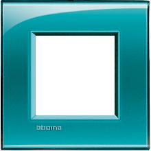Placca Bticino LivingLight LNA4802VD 2 Moduli Verde - BTICINO LNA4802VD product photo