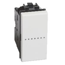 LIVING LIGHT PULSANTE ASSIALE 1P NO 10A 1M BIANCO N4055N - BTICINO N4055N product photo