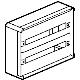 QUADRO DA PARETE COMPONIBILE SDX-P IN PLASTICA 515X400X145MM COMPLETO DI PANNELLI DI FINITURA 48 MODULI DIN35 94520P* - BTICINO 94520P product photo Photo 01 2XS