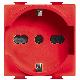 MATIX - PRESA STD TED-ITA ROSSA ANTIBATT - BTICINO A5440V16RAB - BTICINO A5440V16RAB product photo Photo 01 2XS