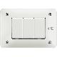 Matix - placca+supp 3 posti bianca anti-rimozione - BTICINO AM4803WAR product photo Photo 01 2XS