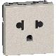 L.NOW - presa 2P+T 16A euroamer. sabbia - BTICINO KM4126 product photo Photo 01 2XS