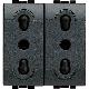 LIVING INT - PRESA DUPLEX BIPASSO 10/16A - BTICINO L4180/2 product photo Photo 01 2XS