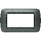 LIVING INT - PLACCA 4 POSTI ACCIAIO SCURO - BTICINO L4804AC product photo Photo 01 2XS