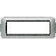 LIVING INT - PLACCA 7 POSTI ALLUMINIO - BTICINO L4807AL product photo Photo 01 2XS