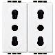 LIGHT - PRESA DUPLEX BIPASSO 10/16A - BTICINO N4180/2 product photo Photo 01 2XS