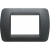 PLACCA 3P PLASTICA COLORE NERO LUCIDO LIVING INTERNATIONAL - BTICINO L4803PA product photo Photo 01 2XS