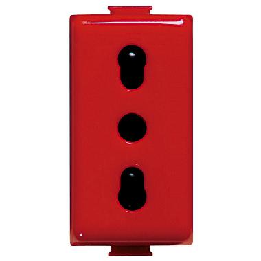 MATIX - PRESA STD ITA 10/16A ROSSA ANTIBATT - BTICINO A5180RAB - BTICINO A5180RAB product photo Photo 01 3XL