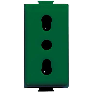 MATIX MAGIC - PRESA BIPASSO 2P+T VERDE - BTICINO A5180V product photo Photo 01 3XL