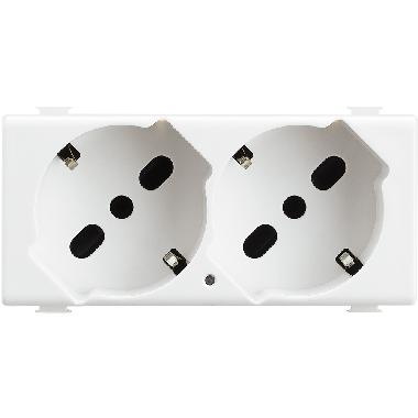 MATIX MAGIC - PRESA TEDESCA/ITA DUPLEX RED - BTICINO A5451/2R product photo Photo 01 3XL
