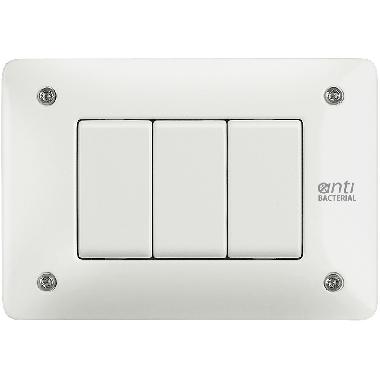 Matix - placca+supp 3 posti bianca anti-rimozione - BTICINO AM4803WAR product photo Photo 01 3XL