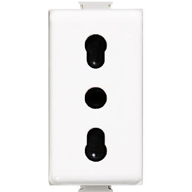 MATIX - PRESA STD ITA 10/16A ANTIBATTERICO - BTICINO AM5180AB - BTICINO AM5180AB product photo Photo 01 3XL