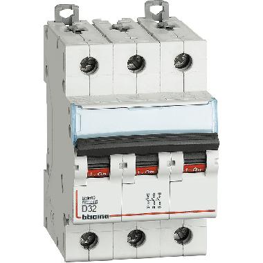 BTDIN60 - MAGNETOT 3P CURVA D 32A 6KA - BTICINO FN83D32 product photo Photo 01 3XL