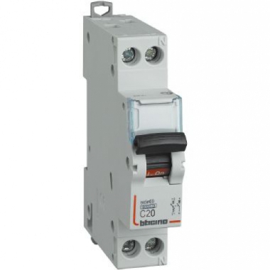 INTERRUTTORE MAGNETOTERMICO 1P+N CURVA C 20A 6KA - BTICINO FN881C20 product photo Photo 01 3XL