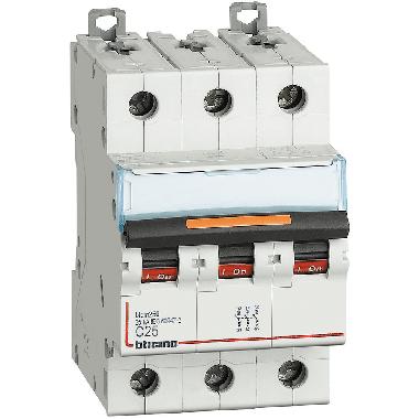 BTDIN250 -  INTERRUTTORE MAGNETOTERMICO 3P CURVA C 25A 25KA - BTICINO FV83C25 product photo Photo 01 3XL