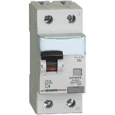 BTDIN45 - MAGN DIFF A 1P+N 4A 4,5KA 10MA - BTICINO GA8812A4 - BTICINO GA8812A4 product photo Photo 01 3XL