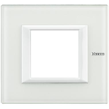 AXOLUTE - PLACCA 2P VETRO BIANCO - BTICINO HA4802VBB - BTICINO HA4802VBB product photo Photo 01 3XL