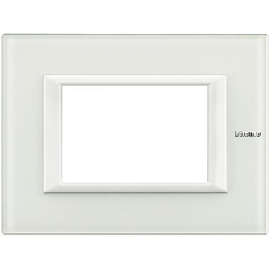 AXOLUTE - PLACCA 3P VETRO BIANCO - BTICINO HA4803VBB product photo Photo 01 3XL