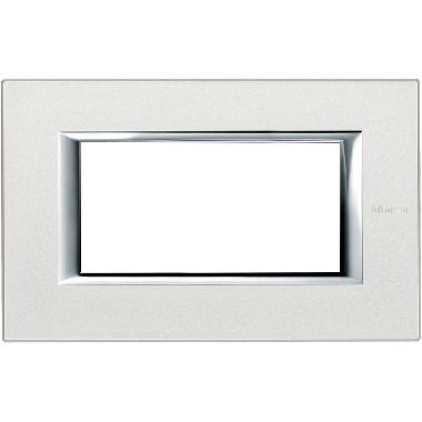 AXOLUTE - PLACCA 4P ARGENTO - BTICINO HA4804SAN - BTICINO HA4804SAN product photo Photo 01 3XL