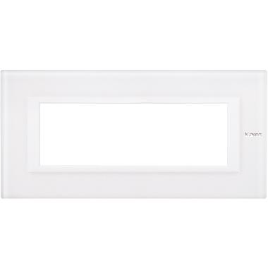AXOLUTE PLACCA 6P VETRO BIANCO - BTICINO HA4806VBB - BTICINO HA4806VBB product photo Photo 01 3XL