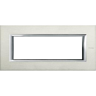 AXOLUTE.PL.QUADR.6P ALLUMINIO SPAZZOLATO - BTICINO HA4806XC - BTICINO HA4806XC product photo Photo 01 3XL