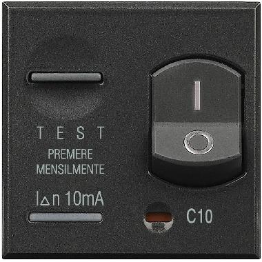 AXOLUTE - INTERRUTTORE MAGNETOTERMICO DIFFERENZIALE 1P+N 10A 10MA - BTICINO HS4305/10 product photo Photo 01 3XL
