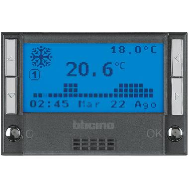 AXOLUTE CRONOTERMOSTATO GIORNALIERO SETTIMANALE SCURO BTICINO - BTICINO HS4451 product photo Photo 01 3XL