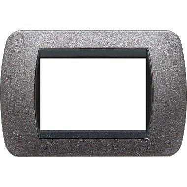 LIVING INT - PLACCA 3 POSTI GRAFITE - BTICINO L4803GF product photo Photo 01 3XL