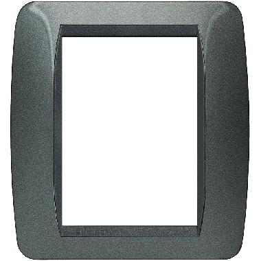 LIVING INT-PLACCA 3+3P ACCIAIO SCURO - BTICINO L4826AC - BTICINO L4826AC product photo Photo 01 3XL